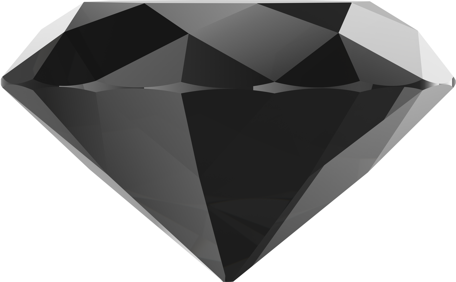 Black Diamond, 3D rendering isolated on transparent background